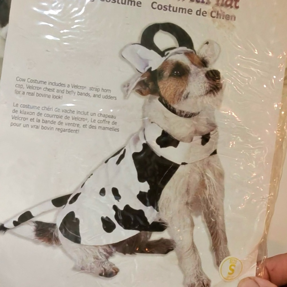Cow Print Dog Halloween Costume Small